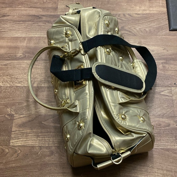 unique luggage Betsy Johnson, Gold, tone and gold studs with shoulder strap. - Picture 16 of 16